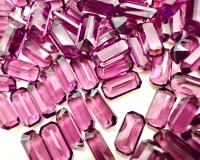 Vintage Swarovski 10x5 mm Amethyst Unfoiled Octagon Shape crystal clay article 4600 Premier Crystal Rhinestones gemstones
