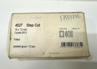 Vintage Swarovski 18x 13 mm Crystal Foiled 4527 Step cut crystal clay article Premier Crystal Rhinestones (2 Pieces) gemstones