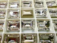Vintage Swarovski 18x 13 mm Crystal Foiled 4527 Step cut crystal clay article Premier Crystal Rhinestones (2 Pieces) gemstones