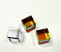 6mm Vintage Swarovski Crystal 4840 Cube (No Hole) VITRAIL MEDIUM fancy stones jewelry making craft supply