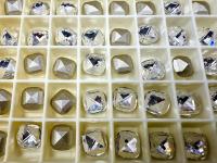 Vintage Swarovski 8mm Cushion Cut in Crystal Foiled 4461 Premier Crystal fancy stones jewelry making craft supply