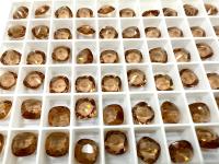 8 MM Vintage Swarovski Cushion Cut in Light Smoked Topaz Unfoiled 4470 Premier Crystal fancy stones jewelry making craft supply
