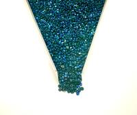 11/0 Charlotte Cut Beads Patina Opaque Emerald Aurore Boreale native beading supply