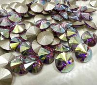 Swarovski 39ss Chaton Round 1122 Light Amethyst Aurore Boreale stones jewelry making craft jewelry findings PREMIUM MATERIALS