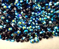 Swarovski Crystal 1028 (PP27) Jet Aurore Boreale Xilion Chatons Vintage Swarovski zirconium hobby craft clay