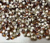 Swarovski Topaz Satin 32pp Swarovski 1028 Chatons Rhinestones Xilion Vintage Swarovski rhinestones zirconium Crystal Clay Jewelry Repair