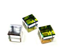 6mm Vintage Swarovski Crystal 4840 Cube (No Hole) VITRAIL MEDIUM fancy stones jewelry making craft supply
