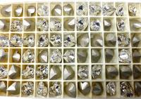 Swarovski 4831 Vintage Heart Rhinestones 11x 10mm in Crystal Foiled heart fancy stones jewelry making