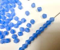 Sapphire Opal Genuine Czech Bicone 5mm rare jewelry findings embroidery materials vintage beads