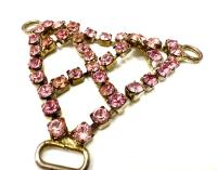 61mmx43mm Vintage silver plated Swarovski embellishment Design in Light Rose Embellishment DIY Supplies wedding decorations