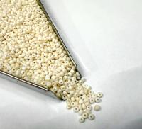 11/0 Charlotte true Cut Beads Patina Matt Chalk White Aurore Boreale loose beads embroidery materials