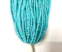 11/0 Hanks Charlotte true Cut Beads Patina Opaque Premium Turquoise Blue Aurore Boreale