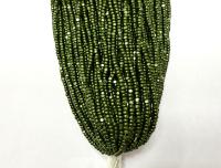 11/0 Hanks Charlotte Cut Beads Metallic Fern Green