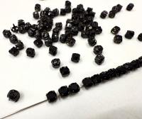12ss Swarovski JET Montees 3.2 mm vintage black Plated Mounted Rose Montees sewon embroidery materials wedding decor