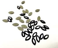 Swarovski 8x4 mm 2200 vintage rose cut faceted flat back Hotfix navette glass cabs cabochons