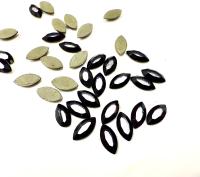 Swarovski 8x4 mm 2200 vintage rose cut faceted flat back Hotfix navette glass cabs cabochons