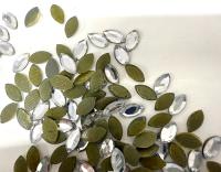 Swarovski 8x4 mm 2200 vintage rose cut faceted flat back Hotfix navette glass cabs cabochons