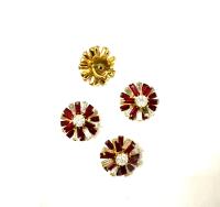 18 mm Vintage Brass / Gold Plated Swarovski Embellishment DIY Supplies wedding decorations