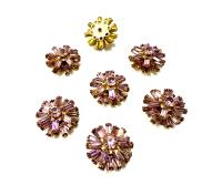18 mm Vintage in Light Amethyst Brass settings Swarovski Embellishment DIY Supplies wedding decorations