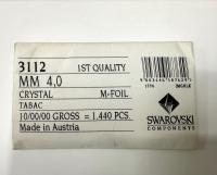 4mm Crystal Swarovski 3112 Lochrose Rhinestones Cystal Tabac M-Foil color