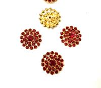 21mm Vintage gold plated Swarovski three layers Design in Siam Embellishment DIY Supplies wedding decorations