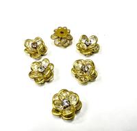 16mm Vintage brass Swarovski Flower Design in Crystal Embellishment DIY Supplies wedding decorations