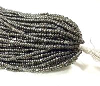 Ionized Transparent Black Diamond Charlotte Cut Seed Beads, 11/0 Hanks