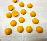 10 mm Swarovski Round Cabochon Cabs Article #2090/4 Vintage in opaque Yellow unfoiled