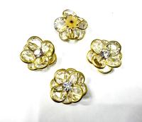 22 mm in brass channel beads in unfoiled crystal Embellishment DIY Supplies wedding decorations