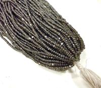 Ionized Transparent Black Diamond Charlotte Cut Seed Beads, 11/0 Hanks