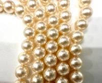 Vintage Swarovski Crystal Cream Pearls Round Beads, 7mm