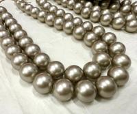 Vintage Swarovski Platinum Pearl Beads, 12mm Crystal Round Pearls