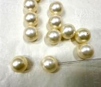 Swarovski Vintage Crystal Cream Pearls, 12mm Half Drilled Beads