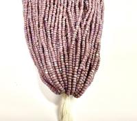 11/0 Charlotte Cut Seed Beads: Patina Opaque Light Purple Aurore Boreale