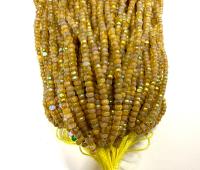 11/0 Hanks Charlotte Cut Beads Patina Opal Neon Dark Yellow Aurore Boreale PREMIUM SEED BEADS Native Supplies truecuts beads