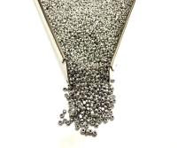 15/0 Charlotte Cut Beads, Metallic Aluminum Silver, Jewelry Making, Embroidery