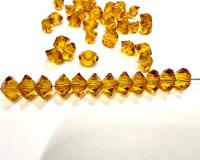 Topaz Preciosa Bicone SPACER Beads 4x6mm