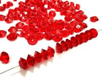 Vintage Swarovski Bicone Beads, Light Siam 6x4mm