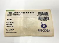 4mm Preciosa Crystal Aurum unfoiled Flat Back Sew-On Stones