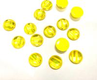 Vintage Swarovski Yellow Cabochons, 13mm Crystal Foiled Flatbacks