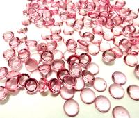 5mm Swarovski Opaque Light Rose Unfoiled Cabochons, Flat Back
