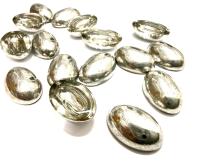 Vintage Swarovski Crystal Silver Cabochons 16x11 mm, Flat Back Oval (2/6 Pieces)
