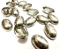Vintage Swarovski Crystal Silver Cabochons 16x11 mm, Flat Back Oval (2/6 Pieces)
