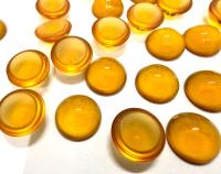 10 mm Swarovski Round Cabochon Cabs Article #2090/4 Vintage in Topaz Unfoiled Flat Back