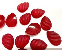 Swarovski 18x13 mm Vintage Matt Siam unfoiled Flat Back Pear Cabochon 2/6 Pieces