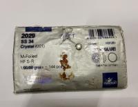 Crystal (Silver color rim) - 2029 Swarovski SS34 Hotfix Flat Backs (4 pieces)