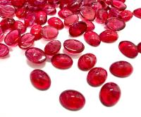 Swarovski Ruby Givre Glass Cabochons, Vintage Oval Flat Back, 7x5 mm