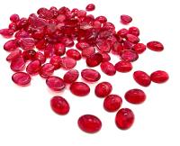 Swarovski Ruby Givre Glass Cabochons, Vintage Oval Flat Back, 7x5 mm