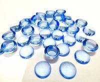 8 mm Swarovski Round Cabochon Cabs Light Sapphire unfoiled Article # 2090/4 Vintage Flat Back