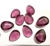 Swarovski 18x13 mm Vintage Amethyst unfoiled Flat Back Pear Cabochon 2/6 Pieces